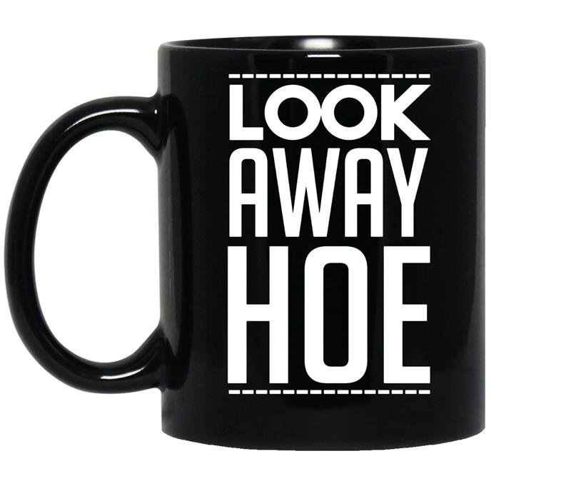 Look away hoe coffee Mug_Black