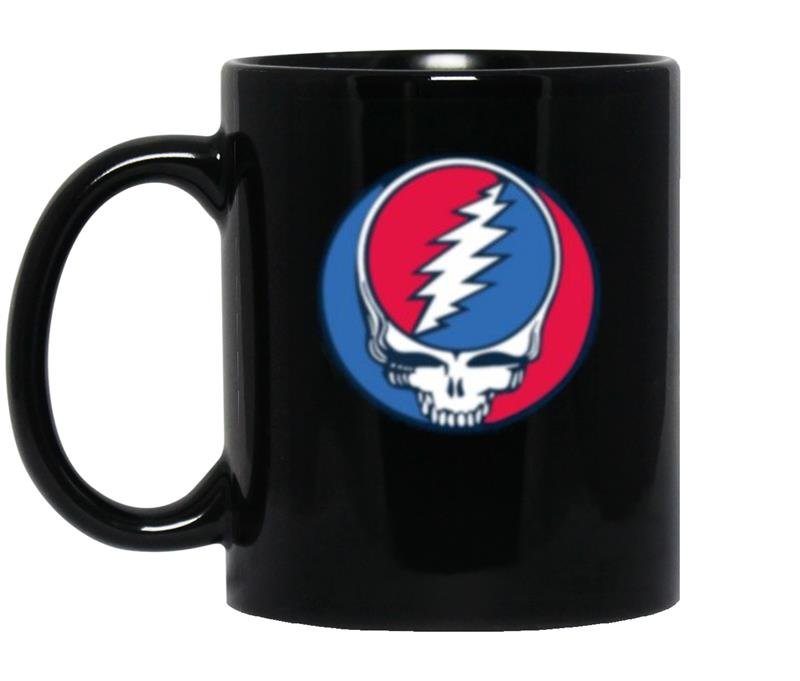 Loo show mens vintage grateful dead steal your face graphic tank top coffee Mug_Black