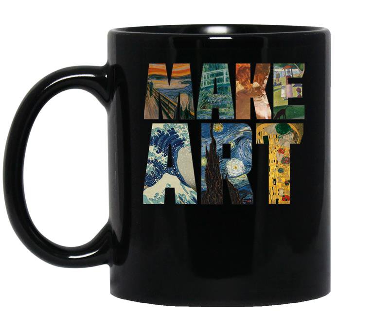 Make art funny artist artistic humor painting cool coffee Mug_Black