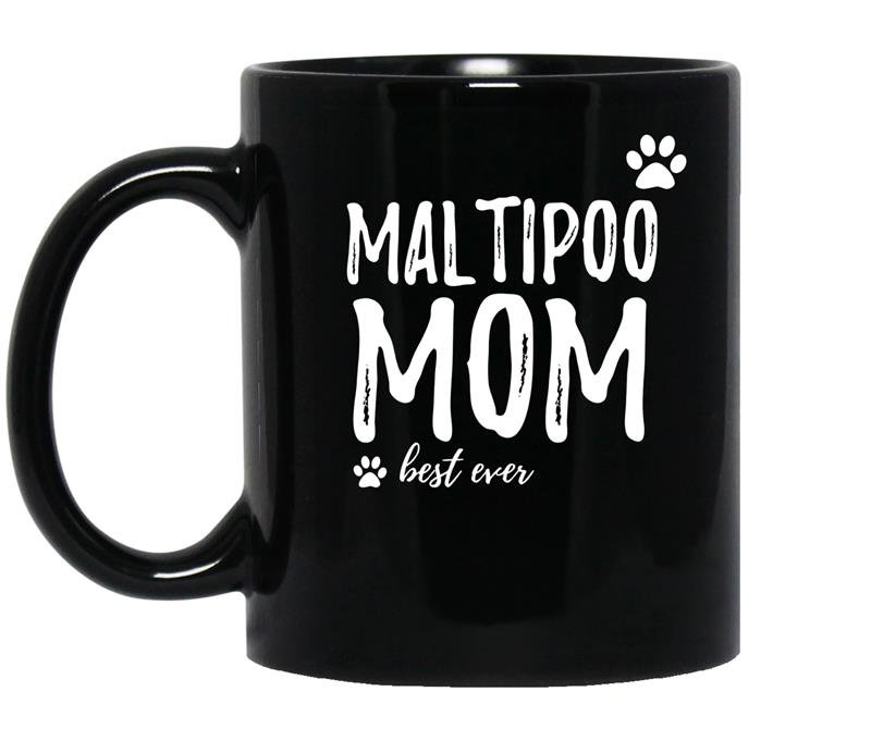 Maltipoo momfunny gift for dog mom coffee Mug_Black
