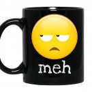 Meh bored emoji face coffee Mug_Black
