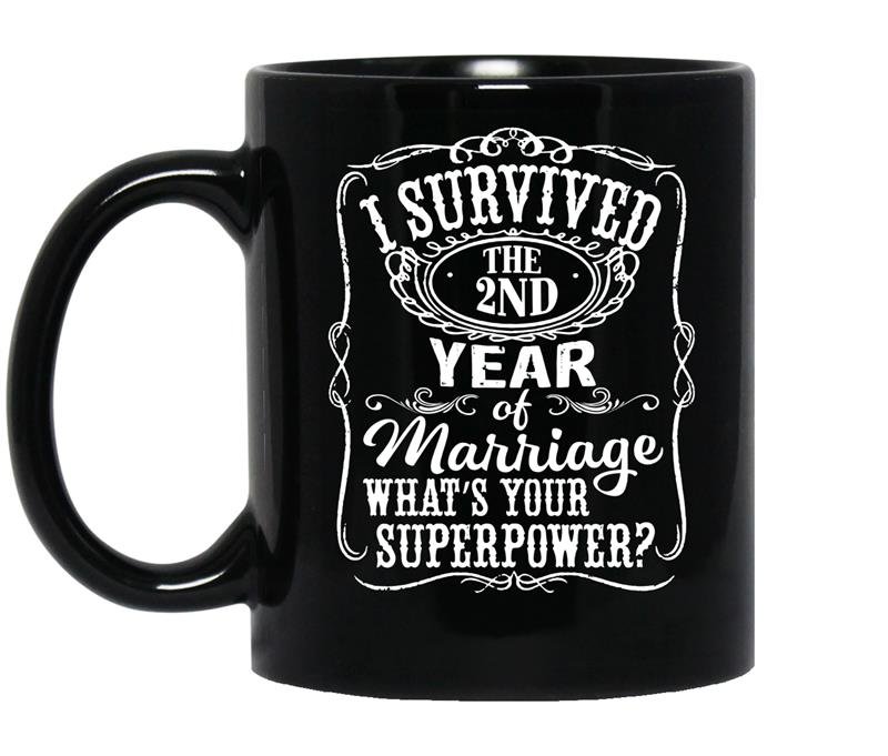 Mens anniversary gift 2nd marriage coffee Mug_Black
