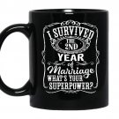 Mens anniversary gift 2nd marriage coffee Mug_Black