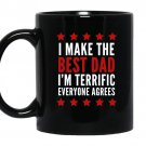 Mens best dad everyone agrees funny trump fathers daytee coffee Mug_Black