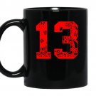 Mens calidesign red bandana 13retro bred black red coffee Mug_Black