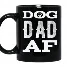 Mens dog dad af coffee Mug_Black