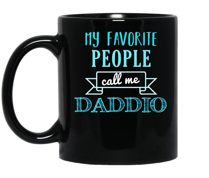Mens my favorite people call me daddiofathers day coffee Mug_Black