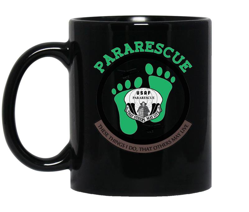 Mens usaf pararescueblack coffee Mug_Black