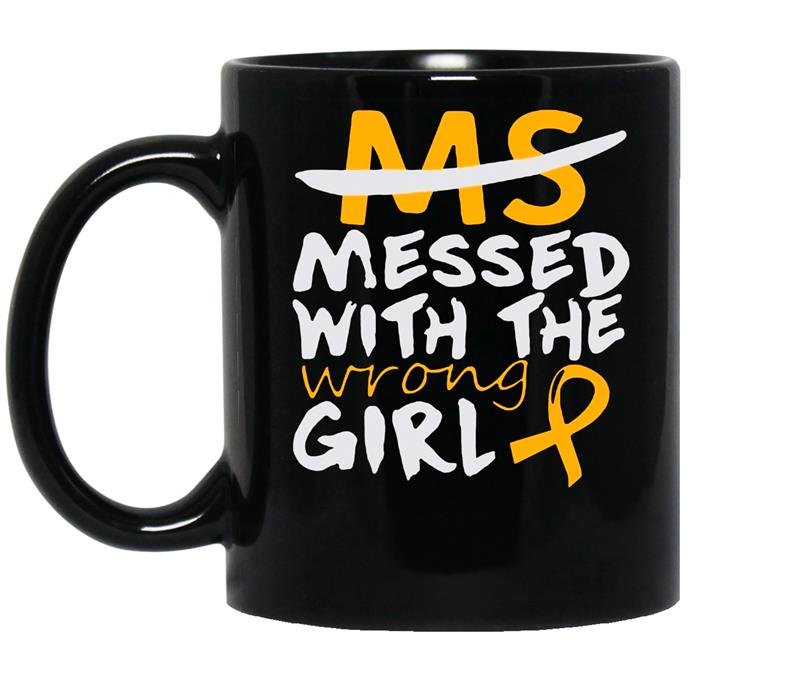 Ms messed with the wrong girl coffee Mug_Black