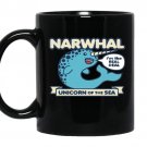 Narwhal unicorn of the sea coffee Mug_Black
