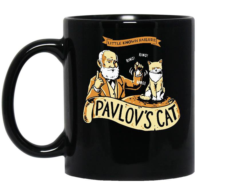 Pavlovs cat coffee Mug_Black