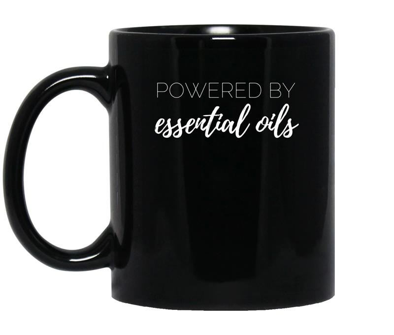 Powered by essential oils doterra coffee Mug_Black