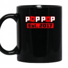Promoted to pop pop est 2017 funny gift for new grandpa coffee Mug_Black