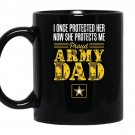 Proud army dad daughter soldier navy air force coffee Mug_Black