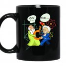 Pythagoras fights einstein c2funny science tee gift coffee Mug_Black