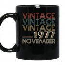 Retro classic vintage november 1977 40th gift 40 years old coffee Mug_Black