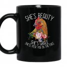 Shes beauty she gracechicken farm coffee Mug_Black