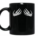 Skeleton hand skeleton hand bra halloween coffee Mug_Black