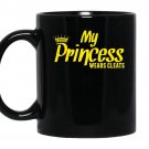 Softball my princess wears cleats coffee Mug_Black