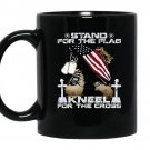 Stand for the flag kneel for the cross soldier veteran tee coffee Mug_Black