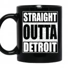 Straight outta detroitfunny michigan gif coffee Mug_Black