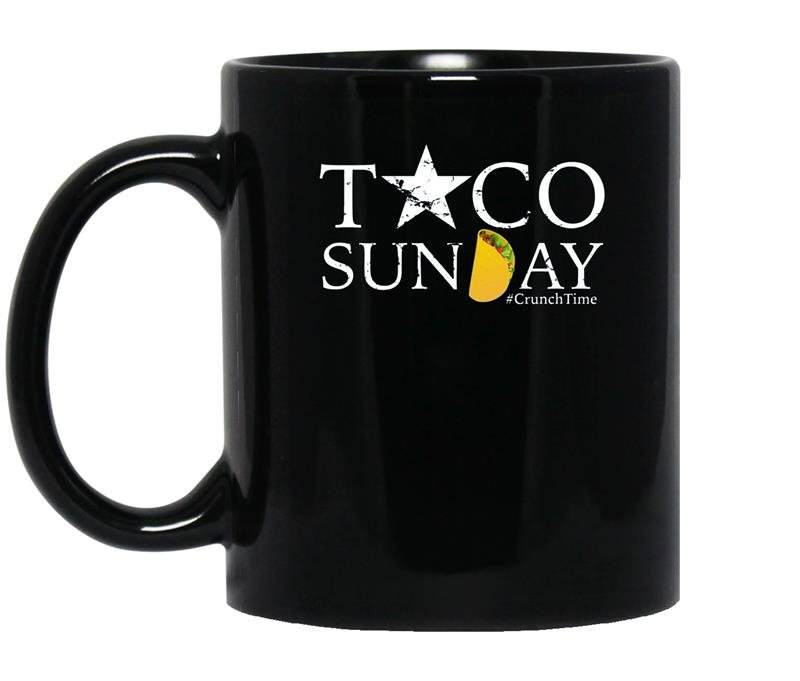 Taco sunday crunch time grunge coffee Mug_Black