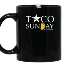 Taco sunday crunch time grunge coffee Mug_Black