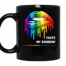 Taste my rainbowlgbt coffee Mug_Black