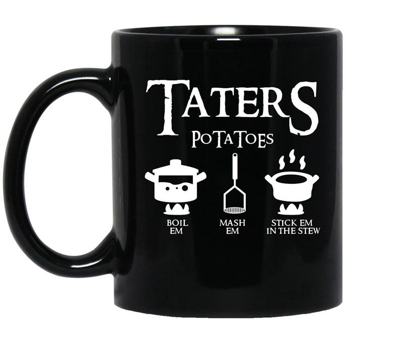 Taters po ta toes coffee Mug_Black