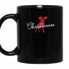 The merry chrismoose christmas moose funny gift coffee Mug_Black
