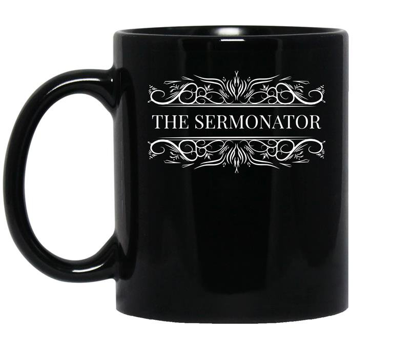 The sermonator best parish priest and pastor gift coffee Mug_Black