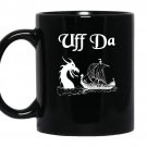 Uff da viking boat and dragon coffee Mug_Black