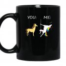 Unicorn pole dancer coffee Mug_Black