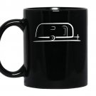 Vintage airstream style streamlined trailer coffee Mug_Black