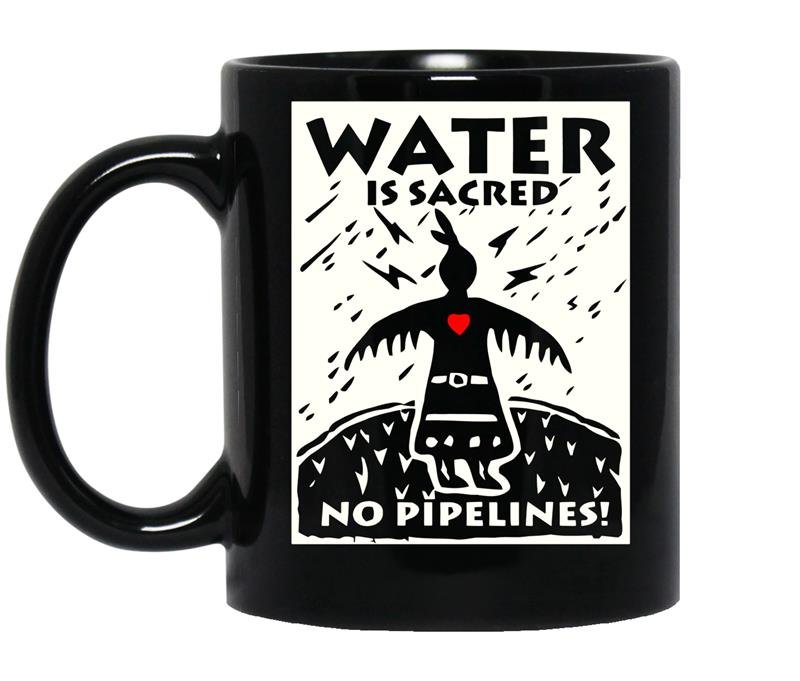 Water is sacred no pipeline nodapl coffee Mug_Black