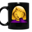 Womens facepalm emojinewest coffee Mug_Black