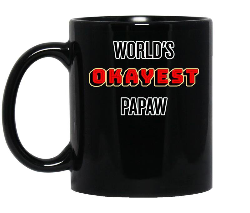 Worlds okayest papaw coffee Mug_Black
