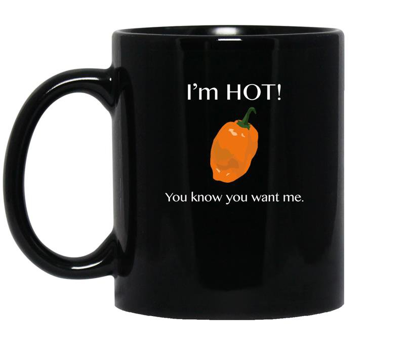 You know you want me funny i am ho habanero pepper coffee Mug_Black