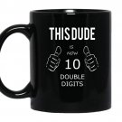 10 year old boy gifts officially double digits coffee Mug_Black