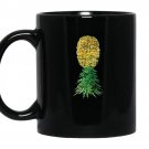 Distressed upside down pineapple swingers coffee Mug_Black