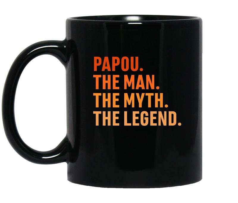 Fathers day gift papou the legend for your greek grandpa coffee Mug_Black