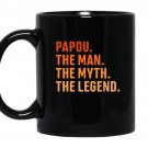 Fathers day gift papou the legend for your greek grandpa coffee Mug_Black