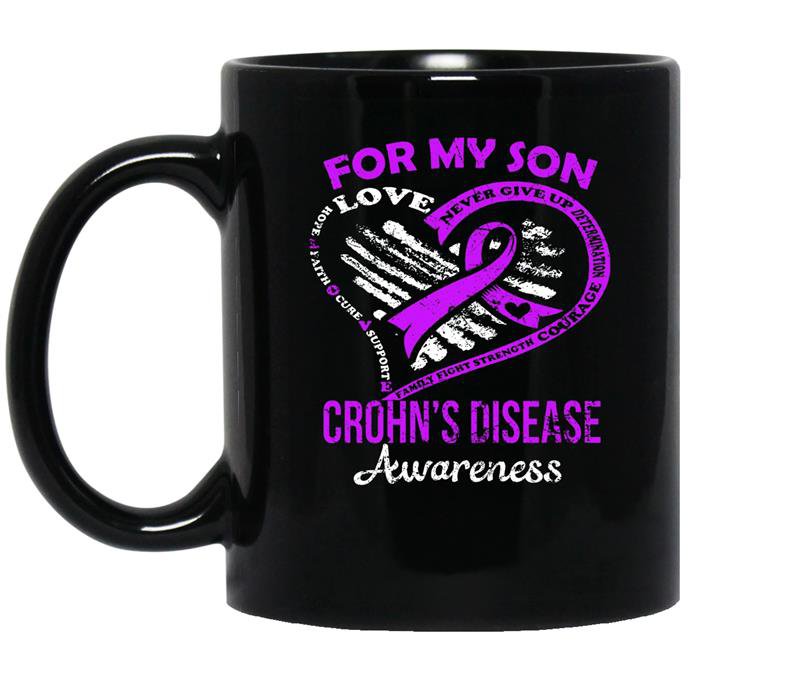 For my son crohns disease awareness coffee Mug_Black
