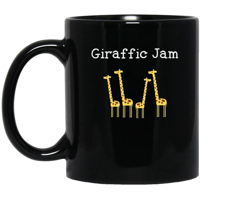 Giraffic jam safari giraffe coffee Mug_Black