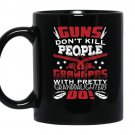 Guns dont kill people grandpa pretty granddaughter do coffee Mug_Black