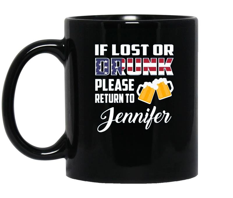 If lost or drunk please return to jennifer coffee Mug_Black