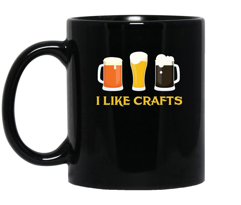 I like crafts craft beer coffee Mug_Black