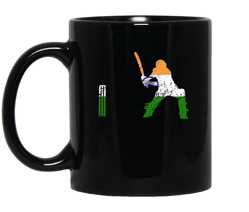 Indian cricketer batsman wicket cricket match gift coffee Mug_Black