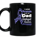 I wear periwinkle for my dad esophageal cancer awareness coffee Mug_Black