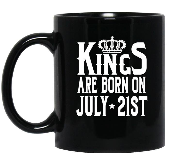 Kings are born on july 21st funny birthday coffee Mug_Black